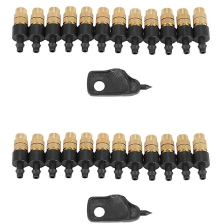 24-pack Koppar Justerbar Spraymunstycke Sprayförstoftning Koppar Kapilläreffekt Ta 47 Fabriksjustering