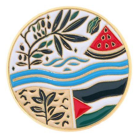 Emalje Lapel Pins Sett Med Palestina Flagg Vannmelon Brosjer Emalje Merke For Kvinner Jenter Bryllup Bursdagsfest Forsyning