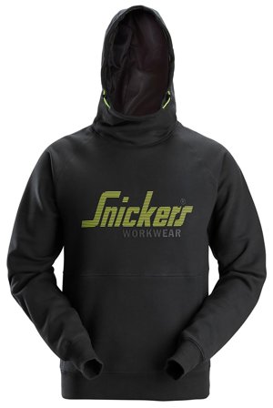 Snickers Workwear 2845-0400 Hættetrøje med logo, sort Sort, Tøj