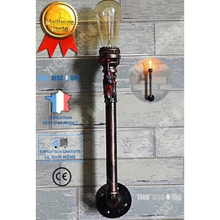 Vägglampa - TD - Vintage - Stålrör - E27 - Inomhus/utomhus - 16x7x40cm