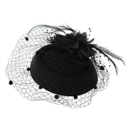 Kvinder Fascinator Hat 20'erne 50'erne Vintage ensfarvet Bowler Pilleæske Kasket Blomst Fjer Mesh slør Bryllup Tea Party Hovedbeklædning