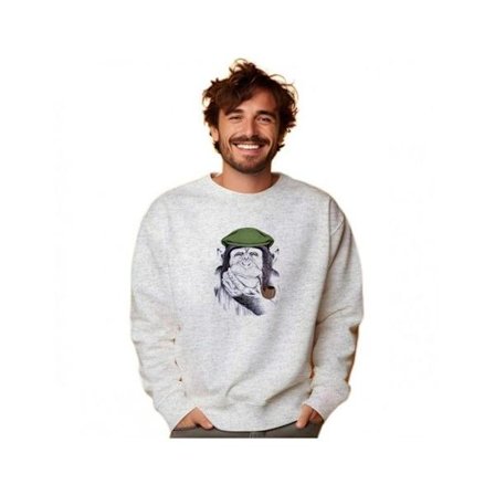 Wooop - SWEAT HOMME WISE MR CHIMP XL Grå XL