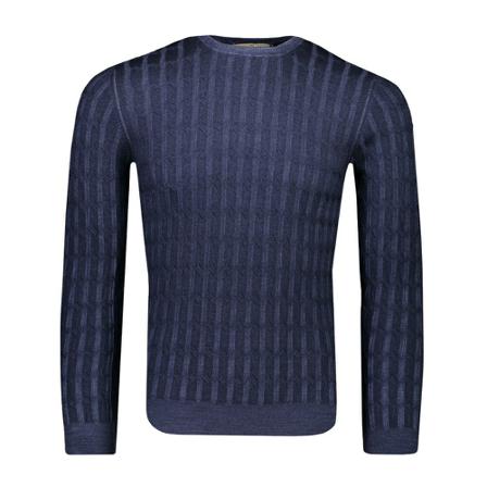 Gran Sasso, Jersey Blauw, Heren, Maat:S,wol