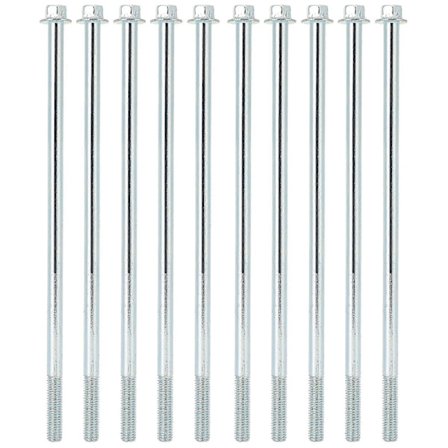 10st M8x210 Motorfäste Skruv Bensin Sexkantsfläns Långa Bultar Fäste Tillbehör