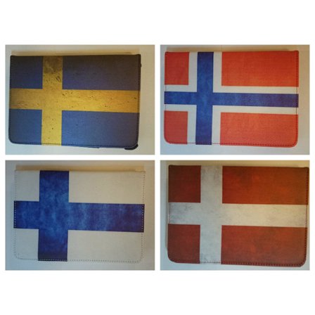 Deksel iPad Mini 360 Rotasjon FLAGS