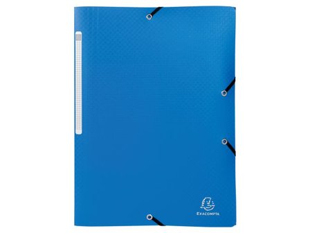 EXACOMPTA Mapp A4 PP recycled 3-klaff blå - Lyreco - Kontorsmaterial - Mappar och plastfickor - Gummibandsmappar 3-klaff - Plast