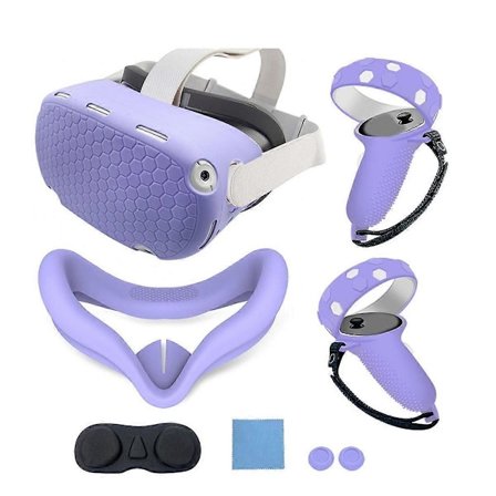 Skyddskåpa Handkontrollgrepp VR Skalskydd VR Silikonfodral Ansiktsskydd Linsskydd för A