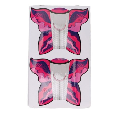 100 kpl kynsimuotin pidennys tarrat itseliimautuvat kynsimuotin ohje tarra manikyyri työkalut ruusunpunainen