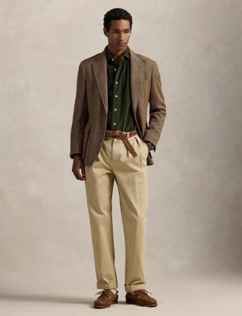 Polo Ralph Lauren Custom Fit Corduroy Shirt - Khaki green - M