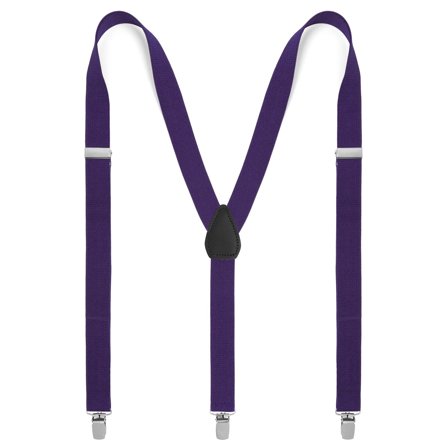 Wąskie fioletowe szelki dla mężczyzn - Szelki na klipsy
