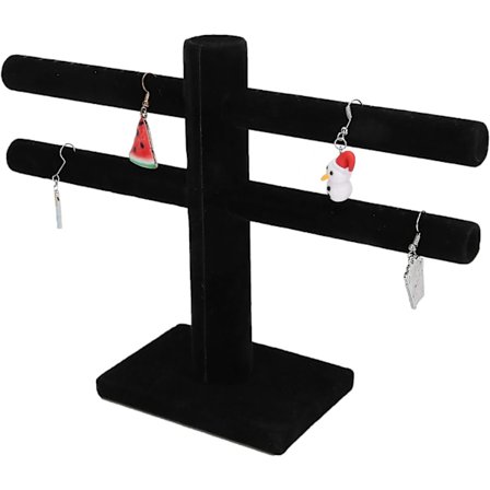 Øreringe Organizer Aftagelig Smykke Display Stativ 2 Lag