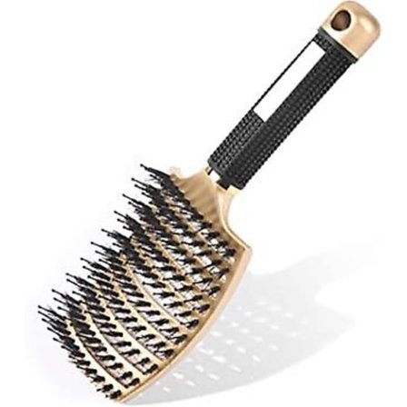 (Or)Borste Hår, Borste Vildsvinshår, Professionell Incurvad Ventilerad för Frisör Stylingverktyg Snabb Schage Massageborstar Dmla