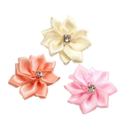 Satin Ribbon Flower Ribbon Stoff Blomster