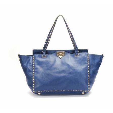 Valentino Vintage Tote Tass , Blauw , Dames , Maat: ONE Size Vintage Tassen