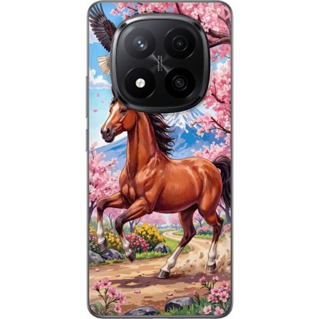 Kompatibelt Mobildeksel til Xiaomi Redmi Note 14 Pro+ Häst körsbär