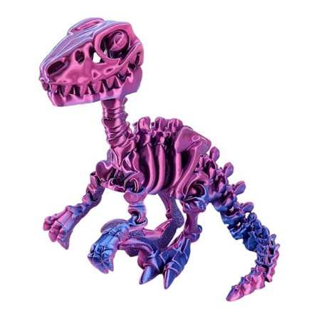 Lys Sterk Farge 3D-Print Dinosaur Skjelett Modell Figur Med Fleksible Ledd Flott For Samlere Og Unik Gavebruk Flerfarget