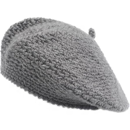 Karkean villan vintage-tyylisen neulomisen baretti naiselle, japanilainen pehmeä la