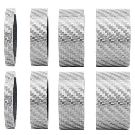 2 Set Kolfiber Cykel Headset Distanser 5mm 10mm 15mm 20mm Silver
