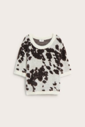 Kappahl | Stickad t-shirt | Offwhite