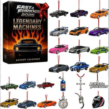 Fast and Furious -sarjan luksusauto joulukalenteri, joulukuusen koriste, akryyliriipus