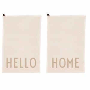 Design Letters 2-Pack Off white Favorite Tea Towel One Size - Textile - One size - White