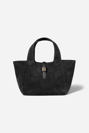 CAMILLA PIHL - Lucille Tote Bag Small - Black Suede SizeOne Size