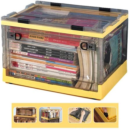 Multifunktionell hopfällbar förvaringslåda – Sidöppningsbar organisatör med lock (42x29,5x27 cm) – Garderobs- & lagerorganisering_TF_TF