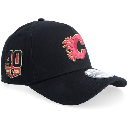 New Era - Negro adjustable Gorra - Hatstore Exclusive x Calgary Flames 9FORTY 40 Anniversary Black A-Frame Adjustable @ Hatstore
