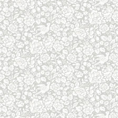 Duro Tapetprov, Jenny 678-01P Blommor & Blad, Vit, L, , Färg & tapeter