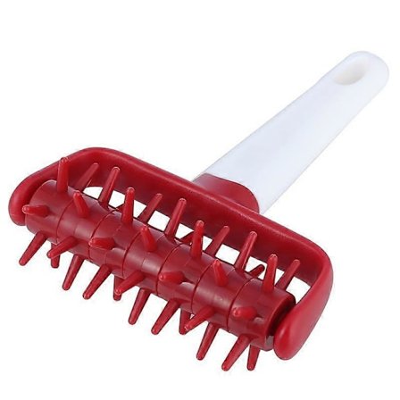 Pizzadejrulle, Pizzadej Docker Docker Dejboble Killer, Dokningsværktøj til Pizza Cookie Tærte Dej Brød (Rød)