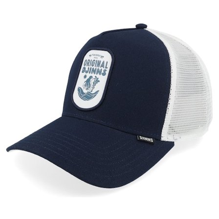 Djinns - Blauw trucker Cap - Hft Cap Original Navy/White A-Frame Trucker @ Hatstore