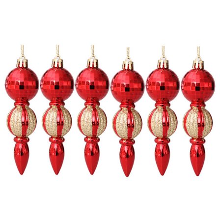 6 stk/pakke juletreanheng ornamenter unik form malt