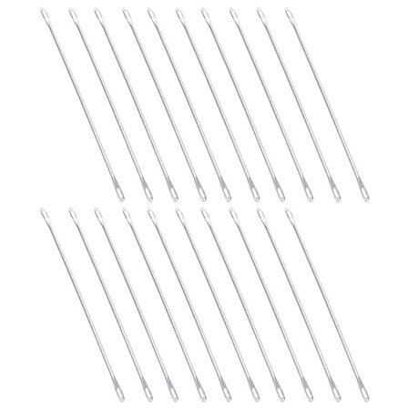 20 st Dubbelögonål Metall 9cm Lång Transfernål Passar för Stickmaskin