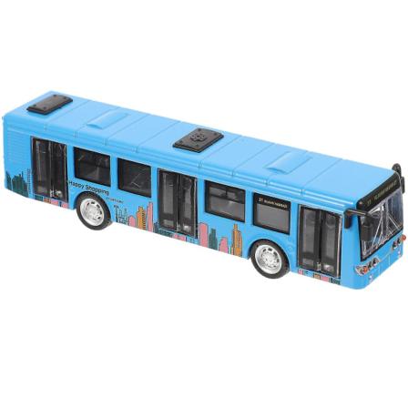 Simulering Bybussmodell Trekk tilbake Bussleke Billeketøy Kjøretøy Leketøy kompatibel med barn Blue