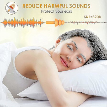 Støydempende ørepropper, ørepropper for soving, sove hørselsvern ørepropper, ørepropper, 10 par - tilfeldig farge