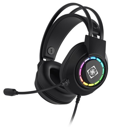 Deltaco DH220 USB stereo gaming headset, RGB, svart