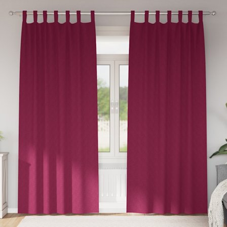 Mörkläggningsgardiner med Ringar 2 pcs Vinröd 245 x 140 cm