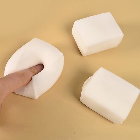 Paket med Vita Mjuka Leksaker 3D Squishy Leksaker Stressavlastande Klämleksaker Fidget Leksaker för Barn och Vuxna