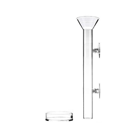 Akvarium Foderrør Glasfisk Rejefoder med foderskål Skål sugekopper 6 størrelser til lav vandstand fisk til