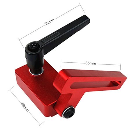 Styreskinne Stopper, T-spor for trebearbeiding