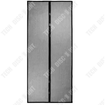Moustiquaire - TECH DISCOUNT - 120 x 210 cm - Svart - Magnetisk - Myggskydd