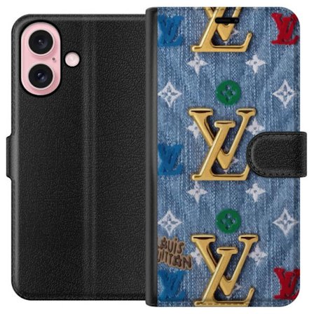 Kompatibelt Lommeboketui til Apple iPhone 16 LV Mønster Luksus Mote Designer