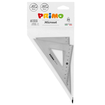 Primo Kit Hoek linealen 45°/16 cm + 60°/16 cm