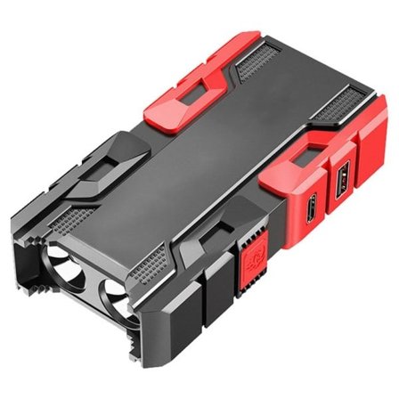 Mini bærbar LED lommelykt oppladbar camping vandring fiske lys med power bank