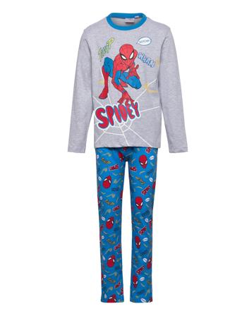 Pyjalong Pyjamas Sett Multi/mønstret Spider-man*Betinget Tilbud