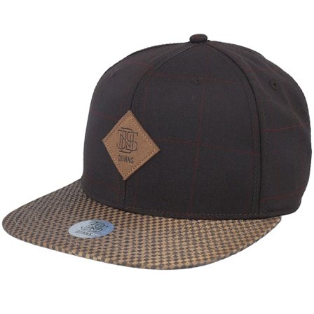 Djinns - Bruin snapback Cap - Glencheck Brown/Gold Snapback @ Hatstore