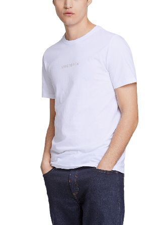 Lindbergh print tee S/S T-shirts Herr Vit M