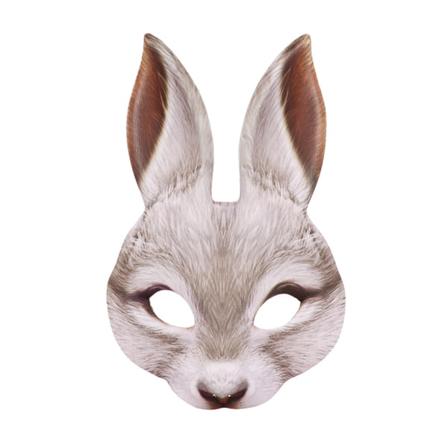 Carnival/Påskedag Cosplay Latex Mask Animal Style Halloween Ca vit
