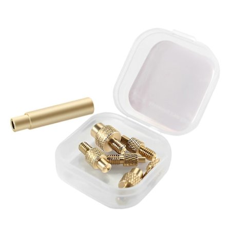 6 stk. messing med kobling Utskiftbar innrykker Slitesterk 3D-printer Innsettingsmutter