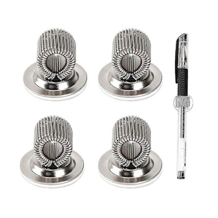 Penholderclips, 4 stk. Bærbare Justerbare Metal Fjederløkke Clips Til Markører, Penne, Blyanter, Kontor- Og Skoleartikler (sølv)